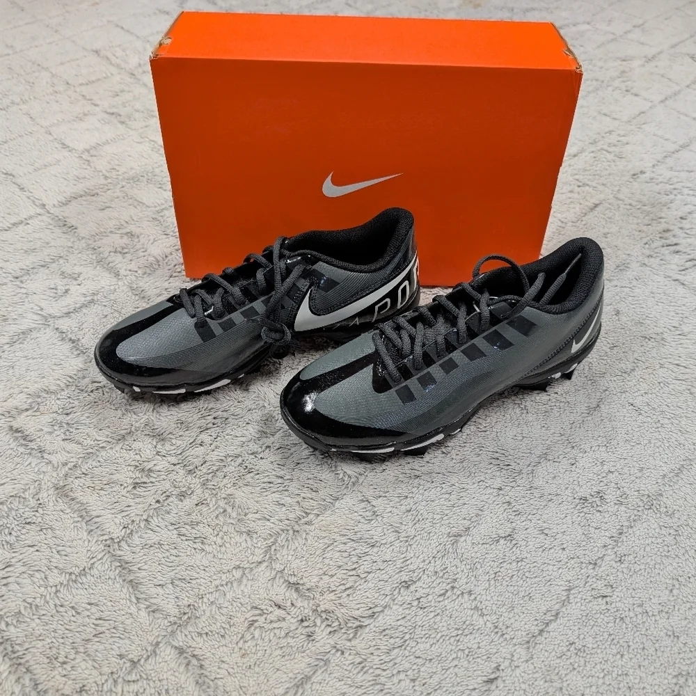 Nike Vapor Edge Shark Black White Gray Football Cleats Mens Size 8.5 DQ5114-001